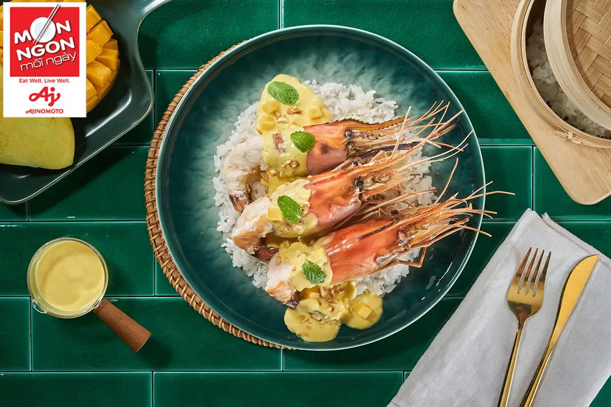 t&ocirc;m c&agrave;ng nướng xốt mayonnaise xo&agrave;i