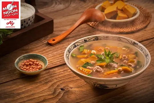 Canh b&iacute; đỏ đậu phộng