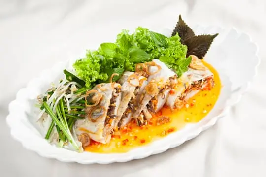 bánh ướt áp chảo