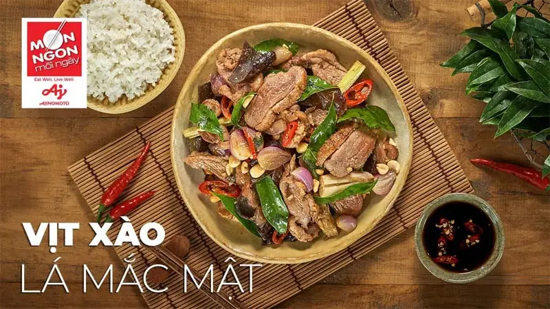 Cach lam VIT XAO LA MAC MAT sieu ngon