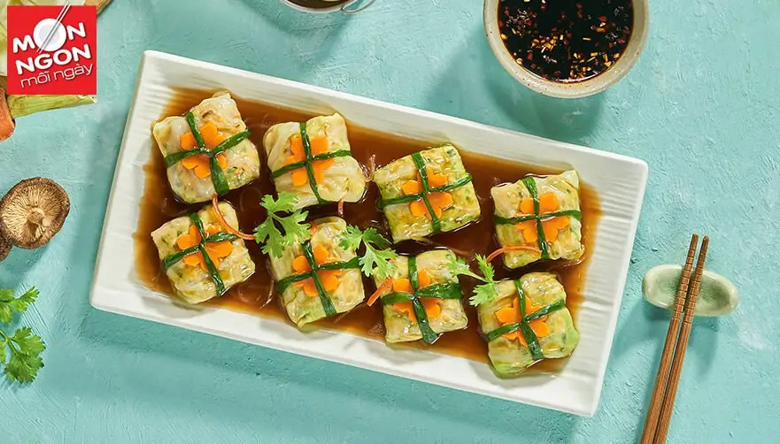 Bắp cải hấp nấm t&ocirc;m