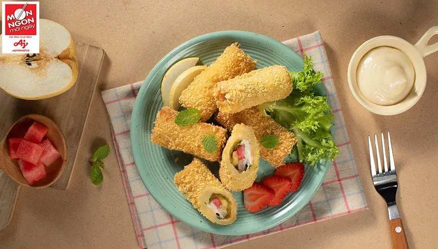 Sandwich trái cây chiên giòn cho Bé lười ăn củ quả