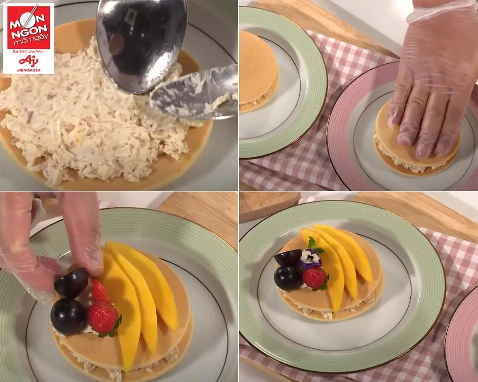 Cách làm bánh rán vị kem cheese trái cây tươi mát