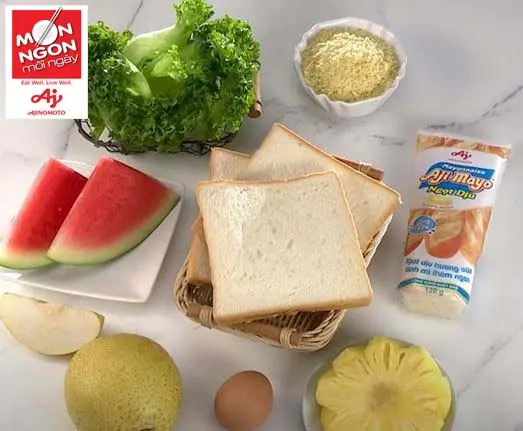 Cach lam SANDWICH TRAI CAY CHIEN GION nguyen lieu