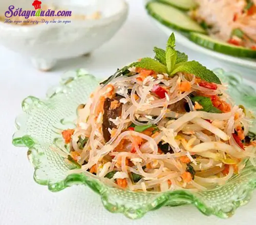 c&aacute;ch l&agrave;m miến trộn chua cay