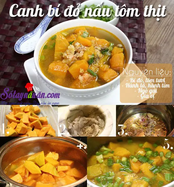 Canh b&iacute; đỏ nấu thịt 1