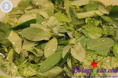 Canh rau ng&oacute;t nấu t&ocirc;m thịt 2