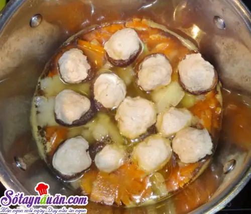 Hướng dẫn nấu canh mọc nấm hương 4