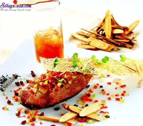 c&aacute;ch l&agrave;m ức vịt nướng xốt canh muối