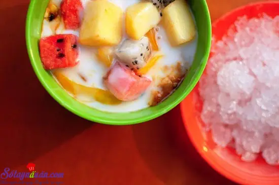 Cách làm hoa quả dầm (trái cây dầm) thơm ngon mát rượi