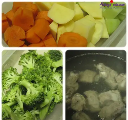 c&aacute;ch nấu canh sườn hầm thập cẩm 1