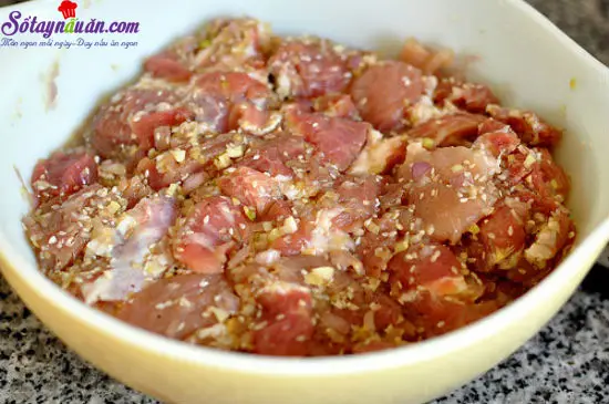 c&aacute;ch l&agrave;m b&uacute;n chả thịt nướng 2