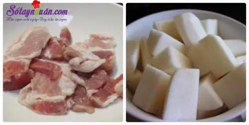 Hướng dẫn l&agrave;m thịt kho củ cải ngon đậm đ&agrave;