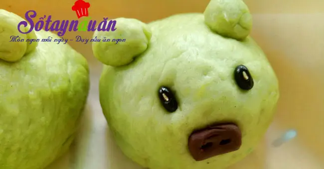 C&aacute;ch l&agrave;m b&aacute;nh bao chay nh&acirc;n tr&agrave; xanh cực dễ cực ngon