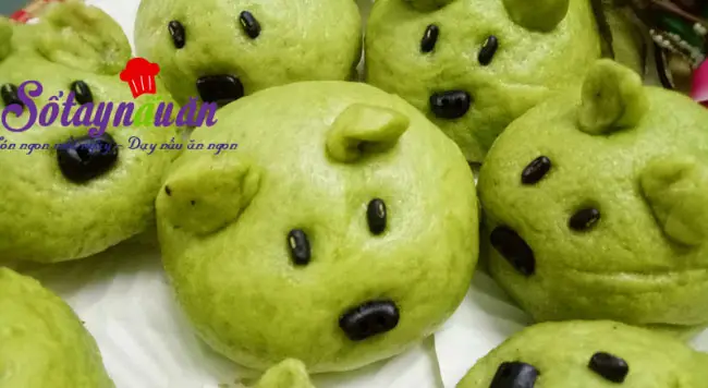 C&aacute;ch l&agrave;m b&aacute;nh bao chay nh&acirc;n tr&agrave; xanh cực dễ cực ngon
