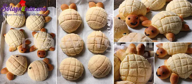 c&aacute;ch l&agrave;m b&aacute;nh melon pan ngon tuyệt 5