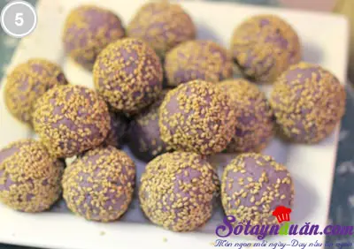 B&aacute;nh r&aacute;n khoai lang t&iacute;m nh&acirc;n đậu đen 5