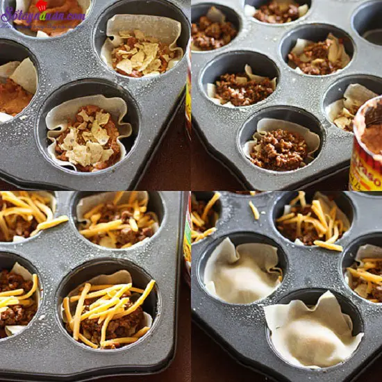 c&aacute;ch l&agrave;m cupcake taco 2
