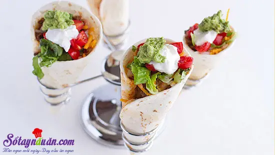 Hướng dẫn cách làm bánh taco hình nón dễ thương