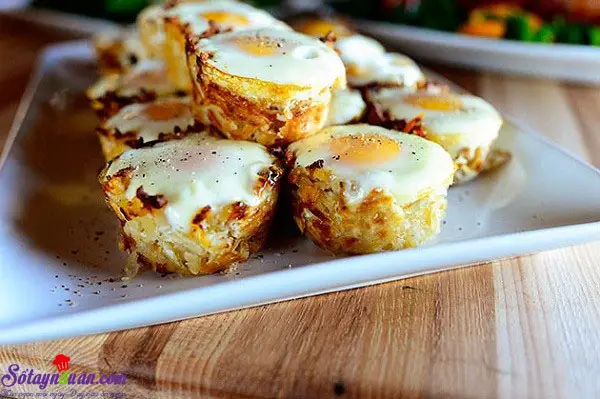 Trứng nướng khoai tây-món ngon vừa lạ vừa quen