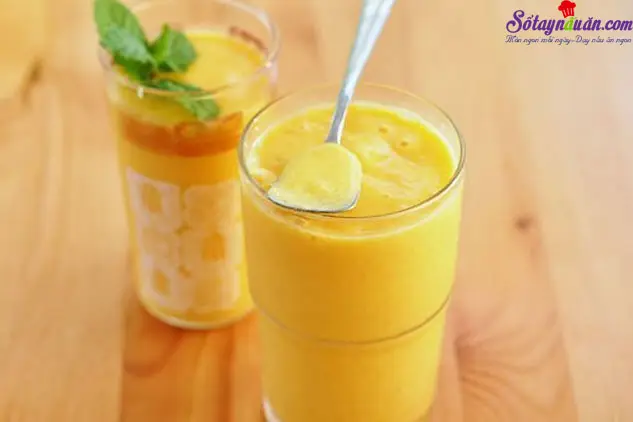 c&aacute;ch l&agrave;m sinh tố dứa 3