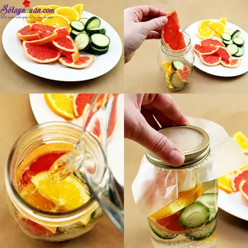 4 c&ocirc;ng thức nước detox cơ thể 4