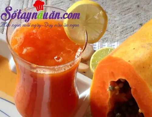 sinh tố đu đủ sữa dừa