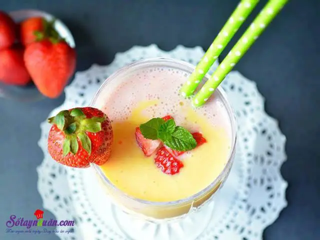 C&aacute;ch l&agrave;m sinh tố xo&agrave;i d&acirc;u 2