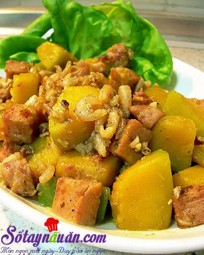 Bí ngô xào tôm tiếp năng lượng cho ngày mới