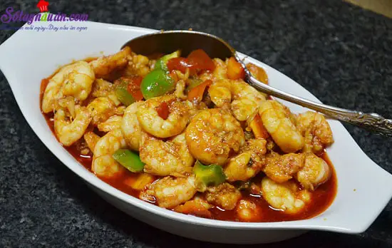 Cách làm tôm xào cay đơn giản mà ngon