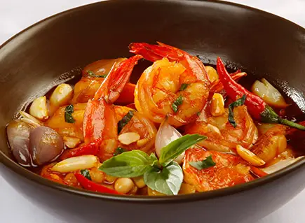 Cách nấu tôm kho húng quế