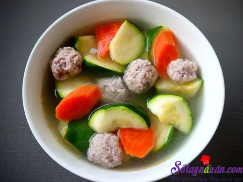 Canh bí tôm thịt