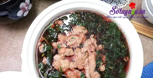 Canh cua rau dền cho ngày nắng nóng