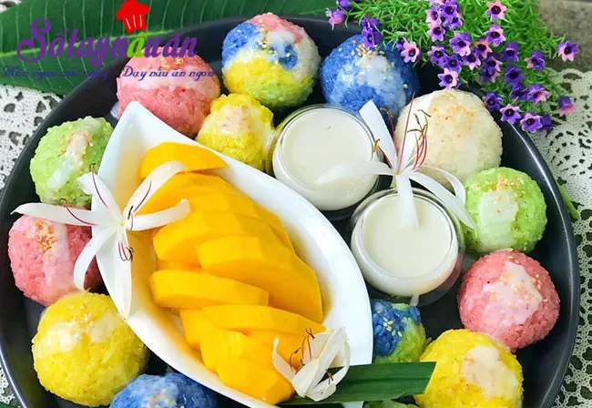 Học l&agrave;m x&ocirc;i xo&agrave;i ngũ sắc dẻo thơm đẹp mắt cực kỳ