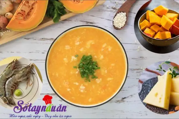 Ch&aacute;o t&ocirc;m b&iacute; đỏ ph&ocirc; mai