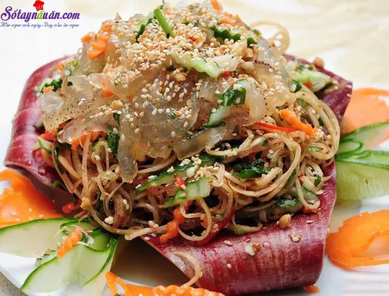 c&aacute;ch l&agrave;m gỏi sứa bắp chuối 5