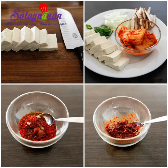 Hướng dẫn nấu canh kim chi đậu phụ cay cay ngon ngọt