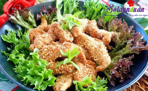 Thịt g&agrave; chi&ecirc;n c&ugrave;ng gạo rang 5