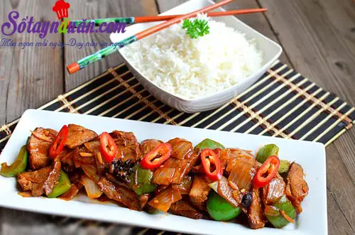 Thịt lợn x&agrave;o ti&ecirc;u