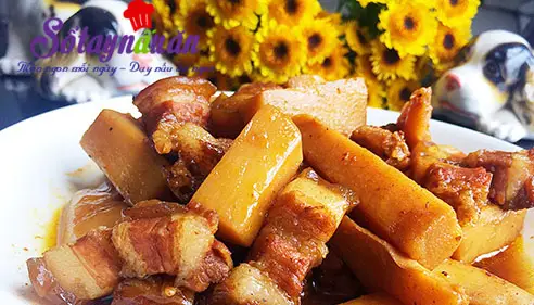 Thịt ba chỉ kho măng ngon không thể cưỡng